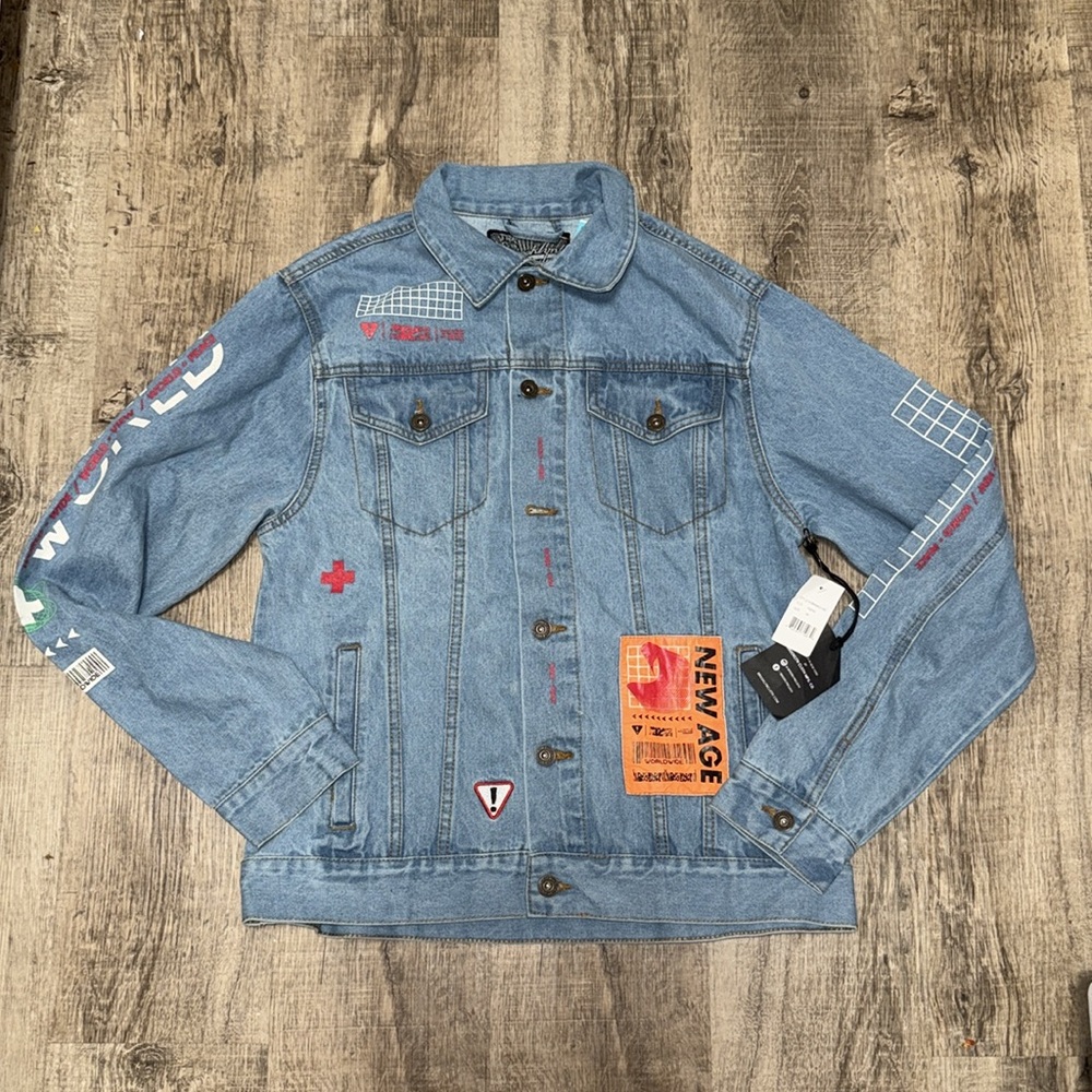 Men’s denim graphic jacket